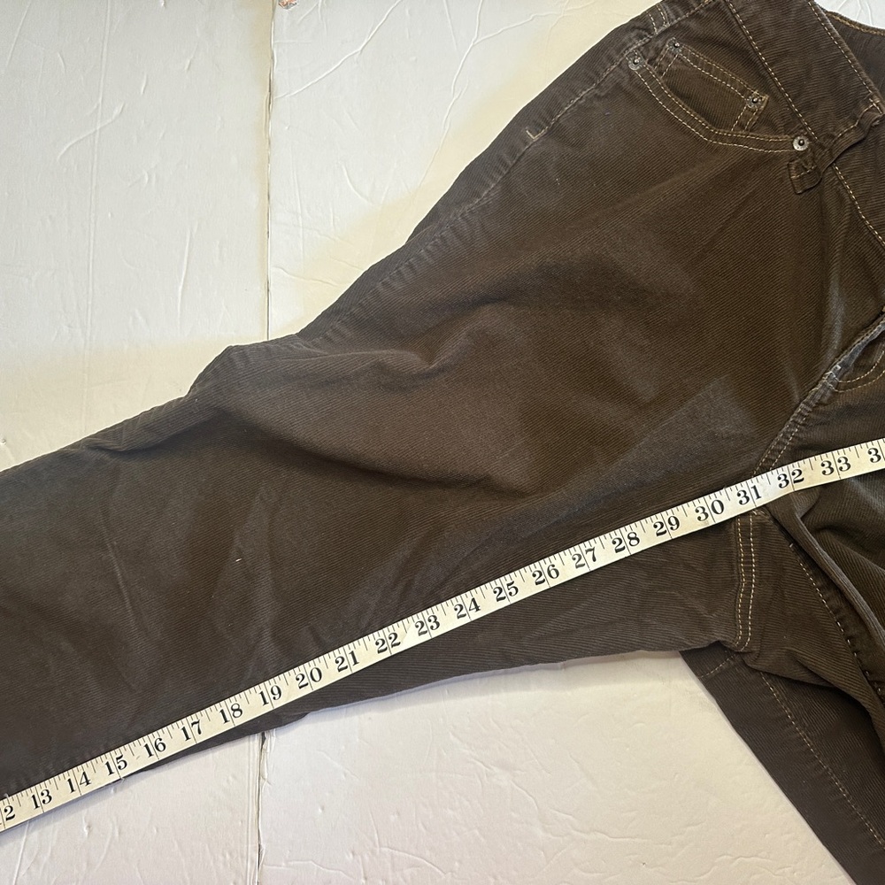 Vintage Y2K Brown corduroy Low Rise Boot Cut Pants Size 14 - Picture 12 of 12